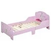 Homcom Lits Enfant Lit D'enfant Design Princesse Motif Château Sommier Inclus Rose
