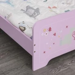 Homcom Lits Enfant Lit D'enfant Design Princesse Motif Château Sommier Inclus Rose -Lits enfant Soldes lit d enfant design princesse motif chateau sommier inclus rose 3