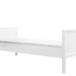 Bopita Lits Enfant Lit De Base 90x200 Blanc En MDF Et Hêtre