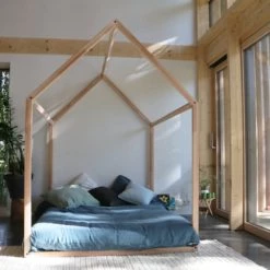 La Fabrique Des Potirons Lits Enfant Lit Double à Baldaquin 140x190 En Hêtre Massif -Lits enfant Soldes lit double a baldaquin 140x190 en hetre massif 2