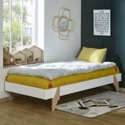 ID Kids Lits Enfant Lit Empilable Avec Matelas 90x190 Cm Bois Massif -Lits enfant Soldes lit empilable avec matelas 90x190 cm bois massif 8