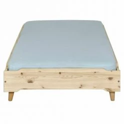 ID Kids Lits Enfant Lit Empilable Avec Pieds Et Matelas 90x190 Cm Bois Massif -Lits enfant Soldes lit empilable avec pieds et matelas 90x190 cm bois massif 4