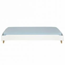 ID Kids Lits Enfant Lit Empilable Avec Pieds Et Matelas 90x190 Cm Bois Massif Blanc -Lits enfant Soldes lit empilable avec pieds et matelas 90x190 cm bois massif blanc 3