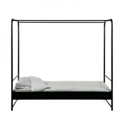 Woood Lits Enfant Lit En Métal 90x200cm Noir