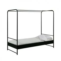 Woood Lits Enfant Lit En Métal 90x200cm Noir -Lits enfant Soldes lit en metal 90x200cm noir 14