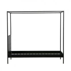 Woood Lits Enfant Lit En Métal 90x200cm Noir