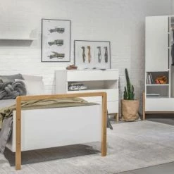 Nateo Concept Lits Enfant Lit Enfant 80x180 Blanc Et Chêne 5 Nateo Concept Lits Enfant Lit Enfant 80x180 Blanc Et Chêne -Lits enfant Soldes lit enfant 80x180 blanc et chene 5