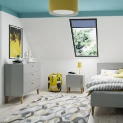 Nateo Concept Lits Enfant Lit Enfant 80x180 Gris Et Chêne -Lits enfant Soldes lit enfant 80x180 gris et chene 2