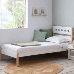 Homcom Lits Enfant Lit Enfant 90 X 190 Cm Sommier à Lattes Inclus Blanc -Lits enfant Soldes lit enfant 90 x 190 cm sommier a lattes inclus blanc 1