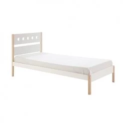 Homcom Lits Enfant Lit Enfant 90 X 190 Cm Sommier à Lattes Inclus Blanc -Lits enfant Soldes lit enfant 90 x 190 cm sommier a lattes inclus blanc 3