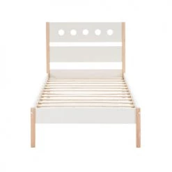 Homcom Lits Enfant Lit Enfant 90 X 190 Cm Sommier à Lattes Inclus Blanc -Lits enfant Soldes lit enfant 90 x 190 cm sommier a lattes inclus blanc 4