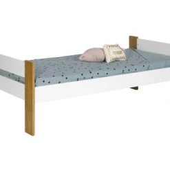 Nateo Concept Lits Enfant Lit Enfant 90x190 Blanc Et Hêtre