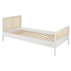 Maisons Du Monde Lits Enfant Lit Enfant 90x200 Blanc Et Beige Avec Cannage -Lits enfant Soldes lit enfant 90x200 blanc et beige avec cannage 1000 9 21 226177 4