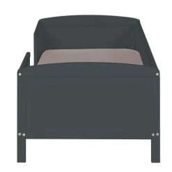 ID Kids Lits Enfant Lit Enfant Avec Barrières 70x140 Cm Bois Massif Gris -Lits enfant Soldes lit enfant avec barrieres 70x140 cm bois massif gris 4