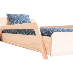 ID Kids Lits Enfant Lit Enfant Avec Barrières 90x190 Cm Bois Massif -Lits enfant Soldes lit enfant avec barrieres 90x190 cm bois massif 2