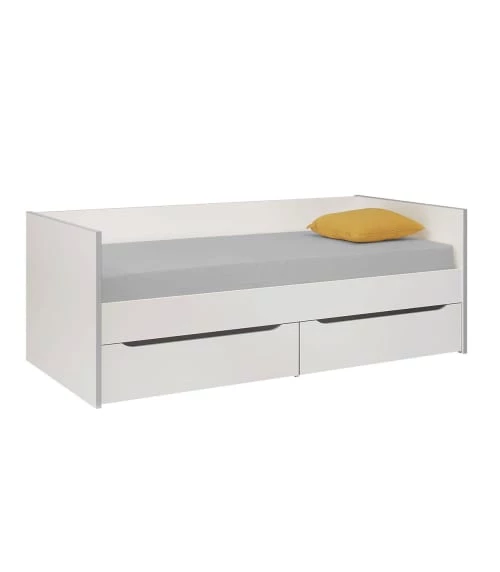 Calicosy Lits Enfant Lit Enfant Banquette Et Rangements - Blanc 90x200 1 Calicosy Lits Enfant Lit Enfant Banquette Et Rangements - Blanc 90x200