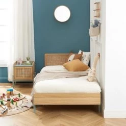 Baita Lits Enfant Lit Enfant Bleu Et Cannage Rotin 90x190 Sommier Inclus 9 Baita Lits Enfant Lit Enfant Bleu Et Cannage Rotin 90x190 Sommier Inclus -Lits enfant Soldes lit enfant bleu et cannage rotin 90x190 sommier inclus 2