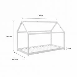 Alice's Garden Lits Enfant Lit Enfant Cabane Bois Massif En Pin Naturel -Lits enfant Soldes lit enfant cabane bois massif en pin naturel 4