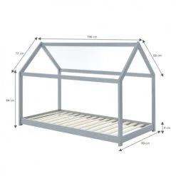 Baita Lits Enfant Lit Enfant Cabane Pin Gris 90x190 Sommier Inclus 10 Baita Lits Enfant Lit Enfant Cabane Pin Gris 90x190 Sommier Inclus -Lits enfant Soldes lit enfant cabane pin gris 90x190 sommier inclus 4