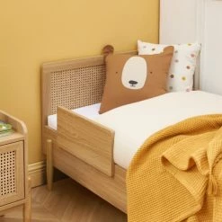 Baita Lits Enfant Lit Enfant Cannage Rotin Et Effet Bois 70x140 Sommier Inclus -Lits enfant Soldes lit enfant cannage rotin et effet bois 70x140 sommier inclus 4