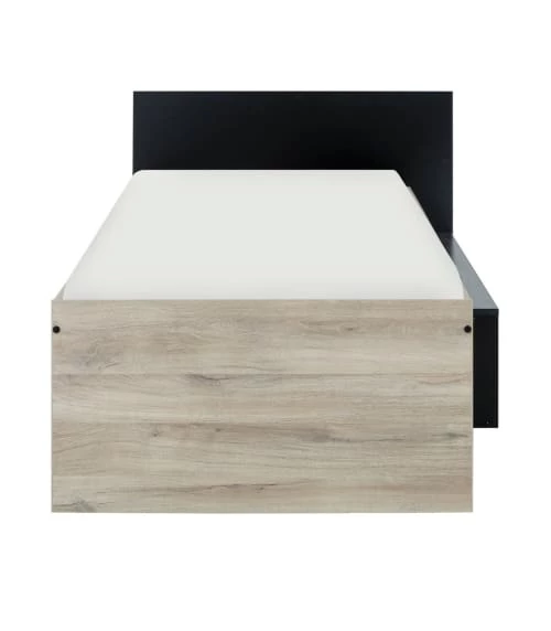 Calicosy Lits Enfant Lit Enfant Compact Et Rangements - Chêne Et Noir 90x200 3 Calicosy Lits Enfant Lit Enfant Compact Et Rangements - Chêne Et Noir 90x200 – Image 3