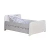 ID Kids Lits Enfant Lit Enfant évolutif Avec Barrières 90x190 Cm Bois Massif Blanc