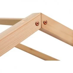 ATHM DESIGN Lits Enfant Lit Enfant Gigogne Pin Naturel Blanc Sommier 190x90cm -Lits enfant Soldes lit enfant gigogne pin naturel blanc sommier 190x90cm 2