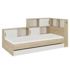 Calicosy Lits Enfant Lit Enfant Multi-Rangements - Décor Châtaignier 90x200