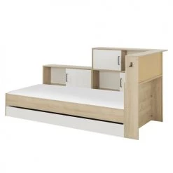 Calicosy Lits Enfant Lit Enfant Multi-Rangements - Décor Châtaignier 90x200 -Lits enfant Soldes lit enfant multi rangements decor chataignier 90x200 6