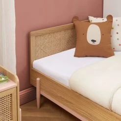 Baita Lits Enfant Lit Enfant Rose Et Cannage Rotin 90x190 Sommier Inclus -Lits enfant Soldes lit enfant rose et cannage rotin 90x190 sommier inclus 3