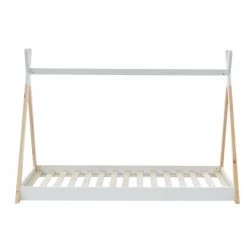 Baita Lits Enfant Lit Enfant Tipi Pin Blanc 90x190 Sommier Inclus
