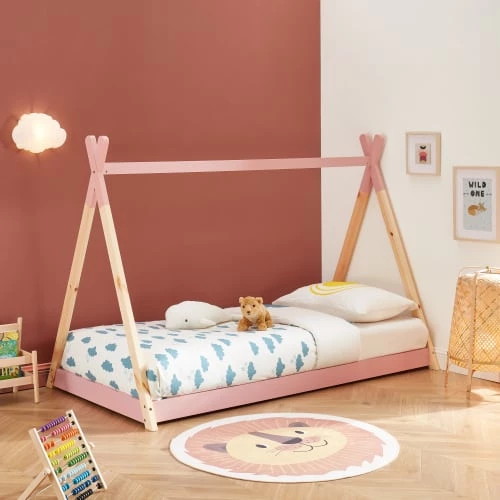 Baita Lits Enfant Lit Enfant Tipi Pin Rose 90x190 Sommier Inclus 2 Baita Lits Enfant Lit Enfant Tipi Pin Rose 90x190 Sommier Inclus – Image 2