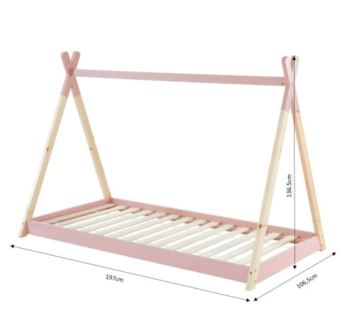 Baita Lits Enfant Lit Enfant Tipi Pin Rose 90x190 Sommier Inclus 5 Baita Lits Enfant Lit Enfant Tipi Pin Rose 90x190 Sommier Inclus – Image 5
