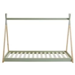 Baita Lits Enfant Lit Enfant Tipi Pin Vert 90x190 Sommier Inclus