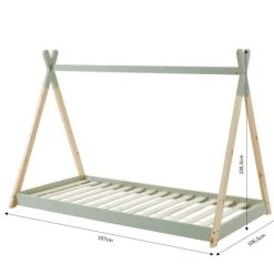 Baita Lits Enfant Lit Enfant Tipi Pin Vert 90x190 Sommier Inclus -Lits enfant Soldes lit enfant tipi pin vert 90x190 sommier inclus 4