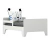 ID Kids Lits Enfant Lit évolutif 90x140 à 90x200 Cm Bois Massif Blanc