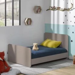 ID Kids Lits Enfant Lit évolutif 90x190 Cm Bois Massif Anthracite -Lits enfant Soldes lit evolutif 90x190 cm bois massif anthracite 2