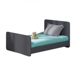 ID Kids Lits Enfant Lit évolutif 90x190 Cm Bois Massif Anthracite