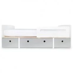 Wookids Lits Enfant Lit évolutif 90x200cm Gris Perle