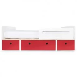 Wookids Lits Enfant Lit évolutif 90x200cm Rouge