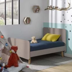 ID Kids Lits Enfant Lit évolutif Avec Pieds 90x190 Cm Bois Massif Blanc -Lits enfant Soldes lit evolutif avec pieds 90x190 cm bois massif blanc 2