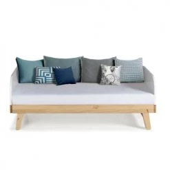 ID Kids Lits Enfant Lit Gigogne 80x200 Cm Effet Bois Blanc Et Bois -Lits enfant Soldes lit gigogne 80x200 cm effet bois blanc et bois 5