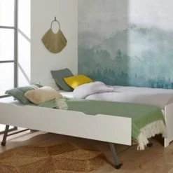 Nateo Concept Lits Enfant Lit Gigogne 90x190 Cm Blanc -Lits enfant Soldes lit gigogne 90x190 cm blanc 2