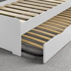 Nateo Concept Lits Enfant Lit Gigogne 90x190 Cm Blanc -Lits enfant Soldes lit gigogne 90x190 cm blanc 3