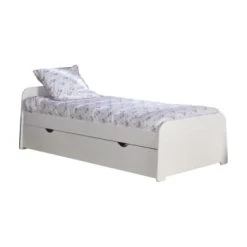ID Kids Lits Enfant Lit Gigogne 90x190 Cm Bois Massif Blanc Et Bois -Lits enfant Soldes lit gigogne 90x190 cm bois massif blanc 20
