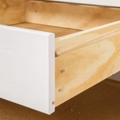 Altobuy Lits Enfant Lit Gigogne 90x190cm + 3 Tiroirs Bois Massif Vernis Blanc -Lits enfant Soldes lit gigogne 90x190cm 3 tiroirs bois massif vernis blanc 3