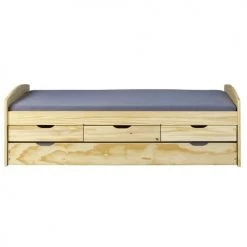 Altobuy Lits Enfant Lit Gigogne 90x200cm + 3 Tiroirs Bois Massif -Lits enfant Soldes lit gigogne 90x200cm 3 tiroirs bois massif 3