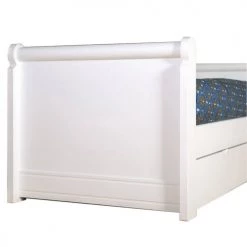 ID Kids Lits Enfant Lit Gigogne Banquette 80x200 Cm Bois Massif Blanc -Lits enfant Soldes lit gigogne banquette 80x200 cm bois massif blanc 4