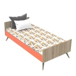 Sauthon Original Lits Enfant Lit Junior 65x195x95cm Gris -Lits enfant Soldes lit junior 65x195x95cm orange 6