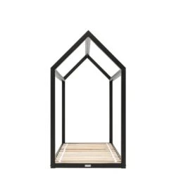 Bopita Lits Enfant Lit Maison 70x150 Noir Mat -Lits enfant Soldes lit maison 70x150 noir mat 4